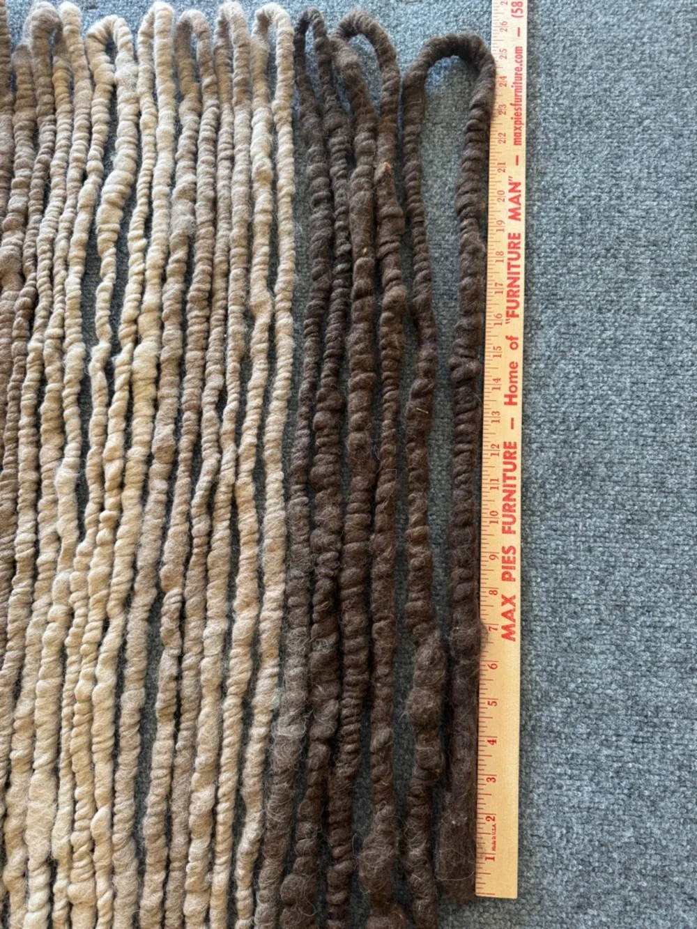Super Bulky Core Yarn 51 Yards Brown Ombre Art Yarn Weaving Fiber Art